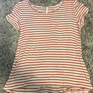 red and white striped shirt